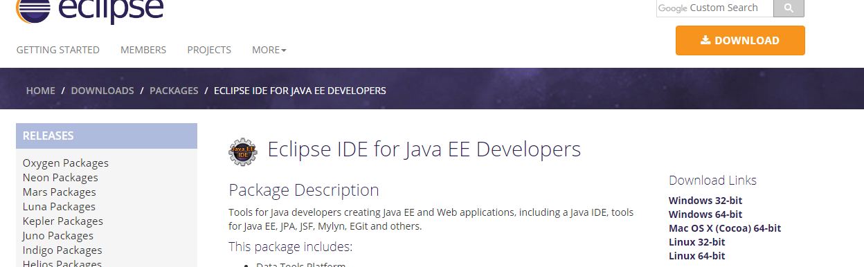 eclipse ide for java ee developers download